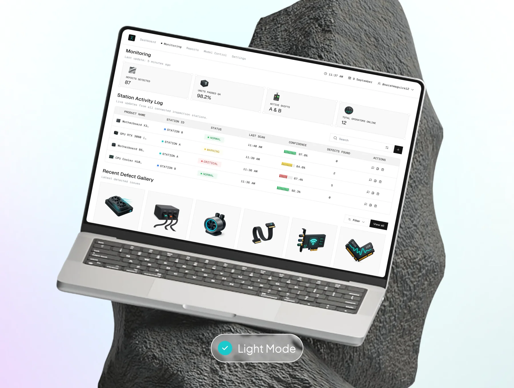 Defect Zero — AI Vision Quality Control Dashboard 4