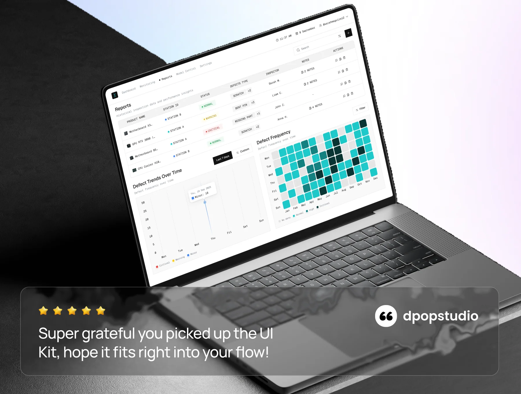 Defect Zero — AI Vision Quality Control Dashboard 8