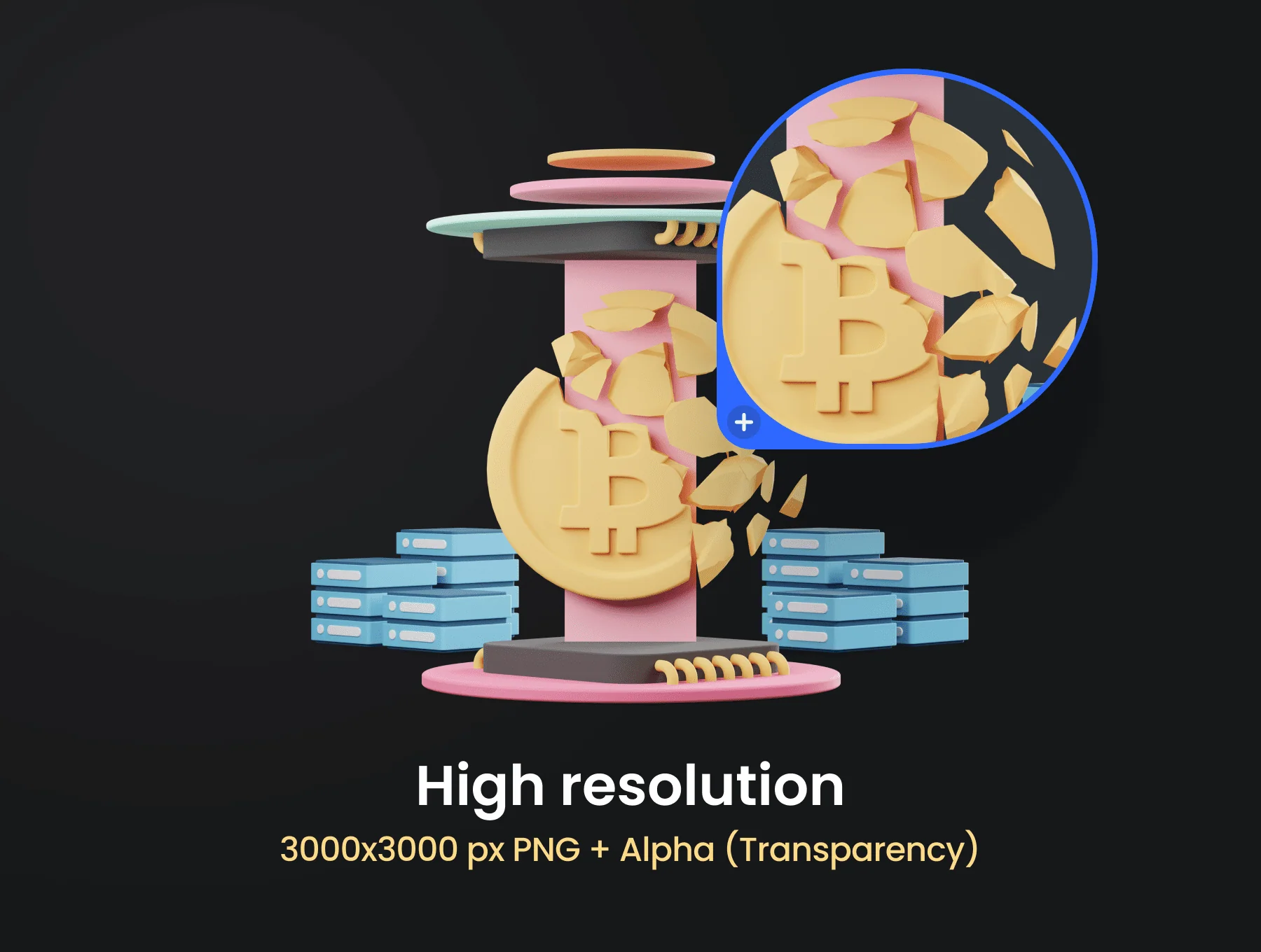 DeFicons - Crypto 3D Icon Set 4