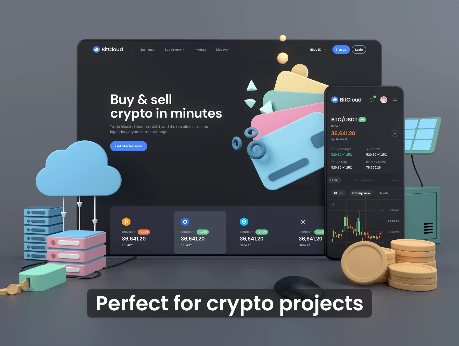 DeFicons - Crypto 3D Icon Set 5