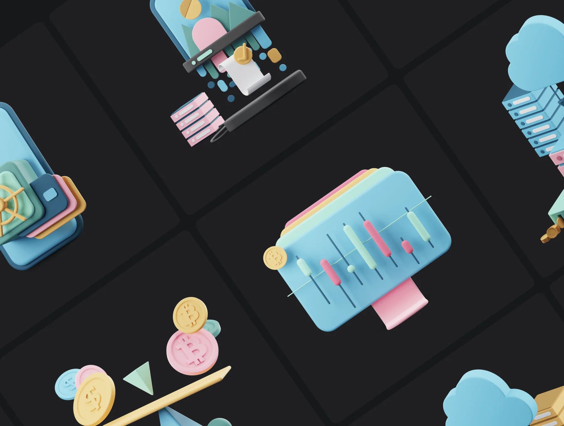 DeFicons - Crypto 3D Icon Set 7