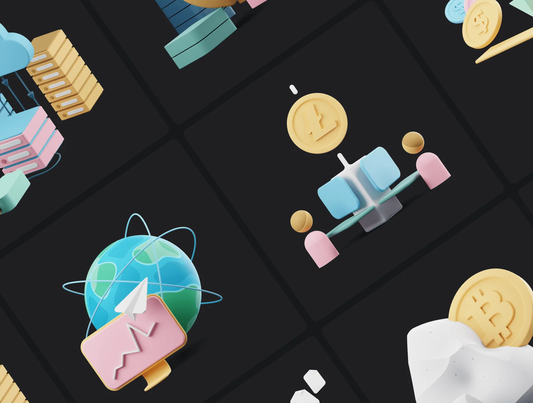 DeFicons - Crypto 3D Icon Set 8
