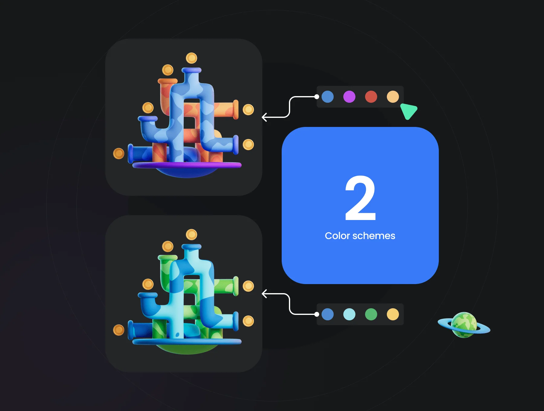 DeFicons vol. 2 - Crypto 3D Icon Set 5