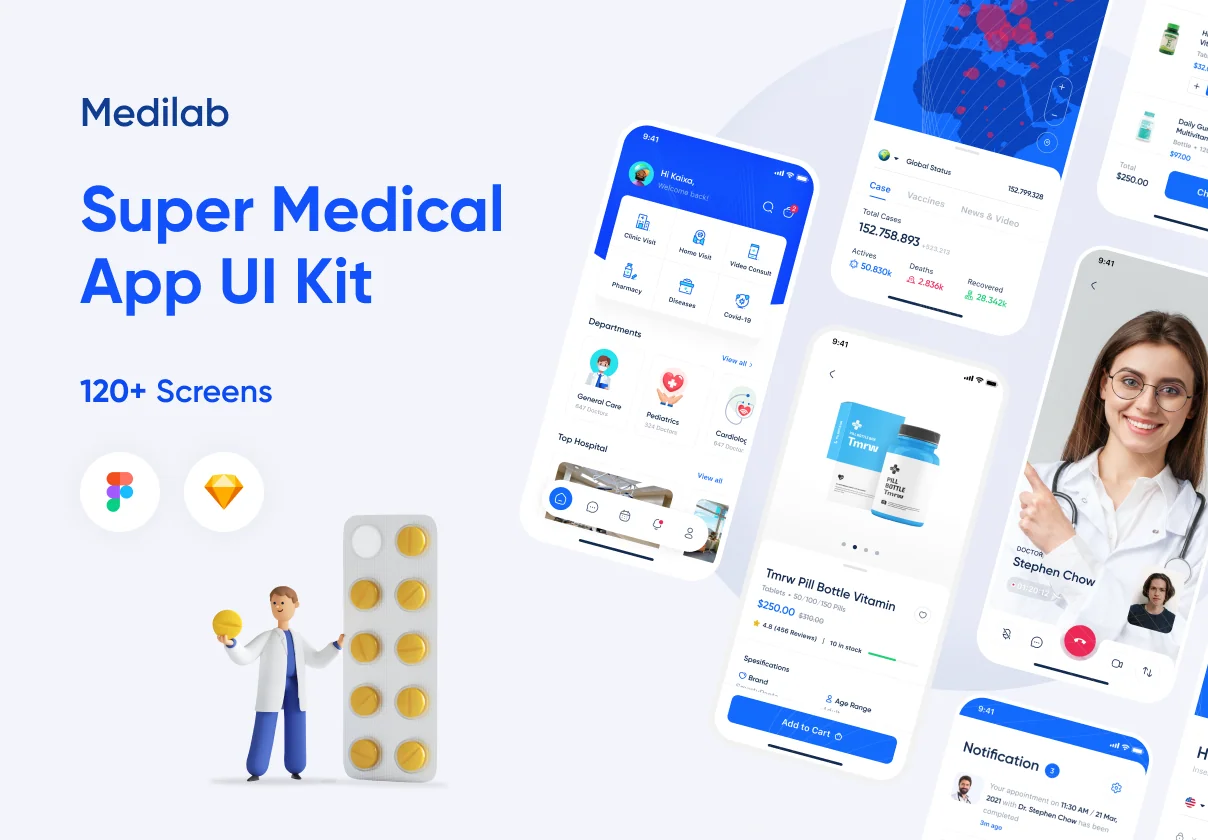 Medilab - Super Medical App UI Kit