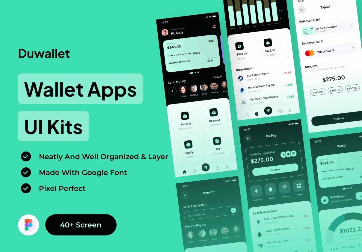 Duwallet - Wallet Apps UI Kits