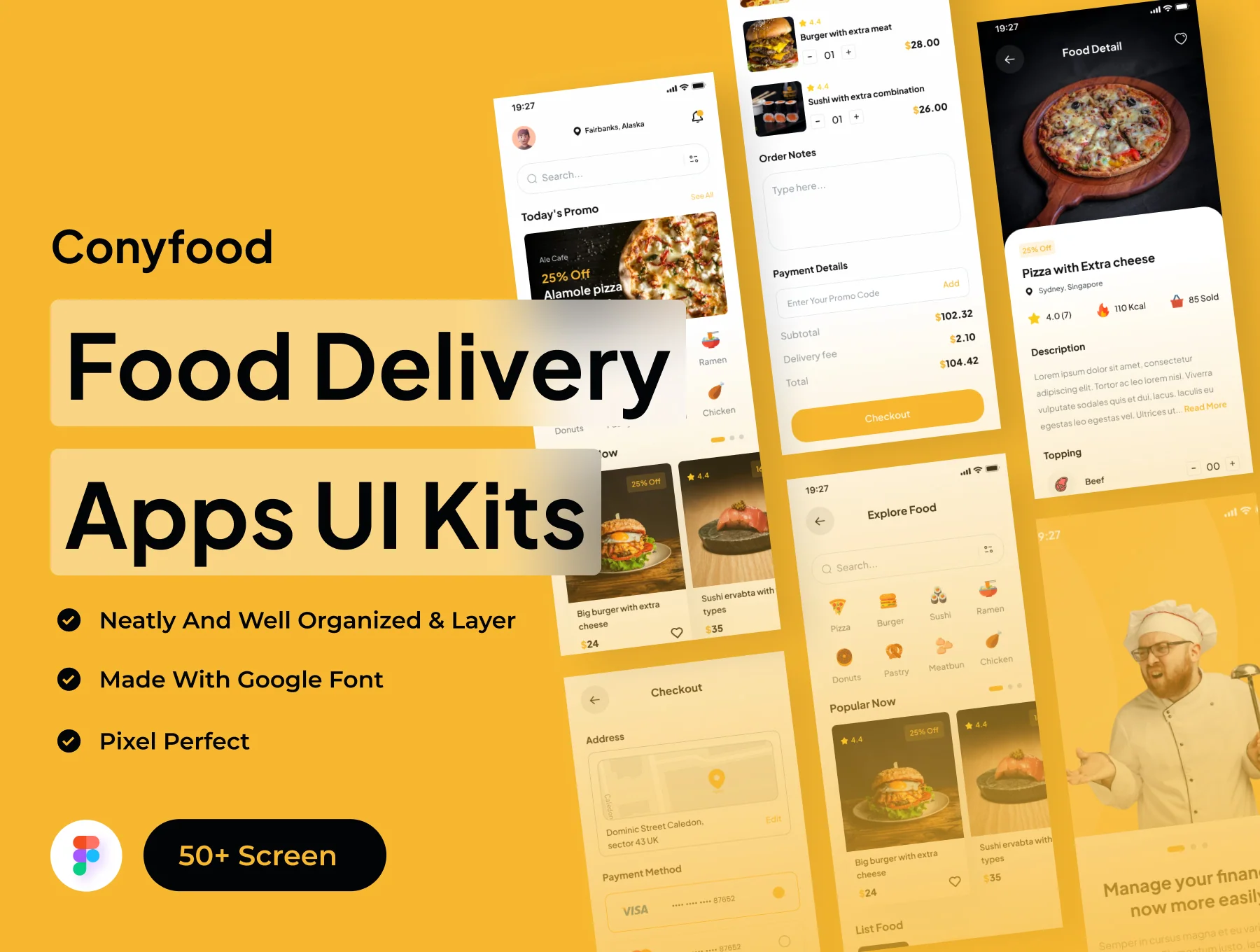 Conyfood - Food Delivery Apps UI Kits