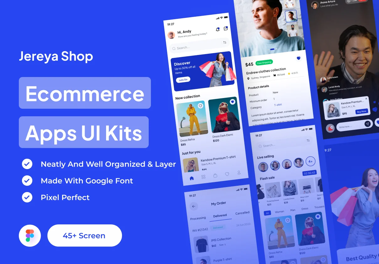 Jereya Shop - Ecommerce Apps UI Kits