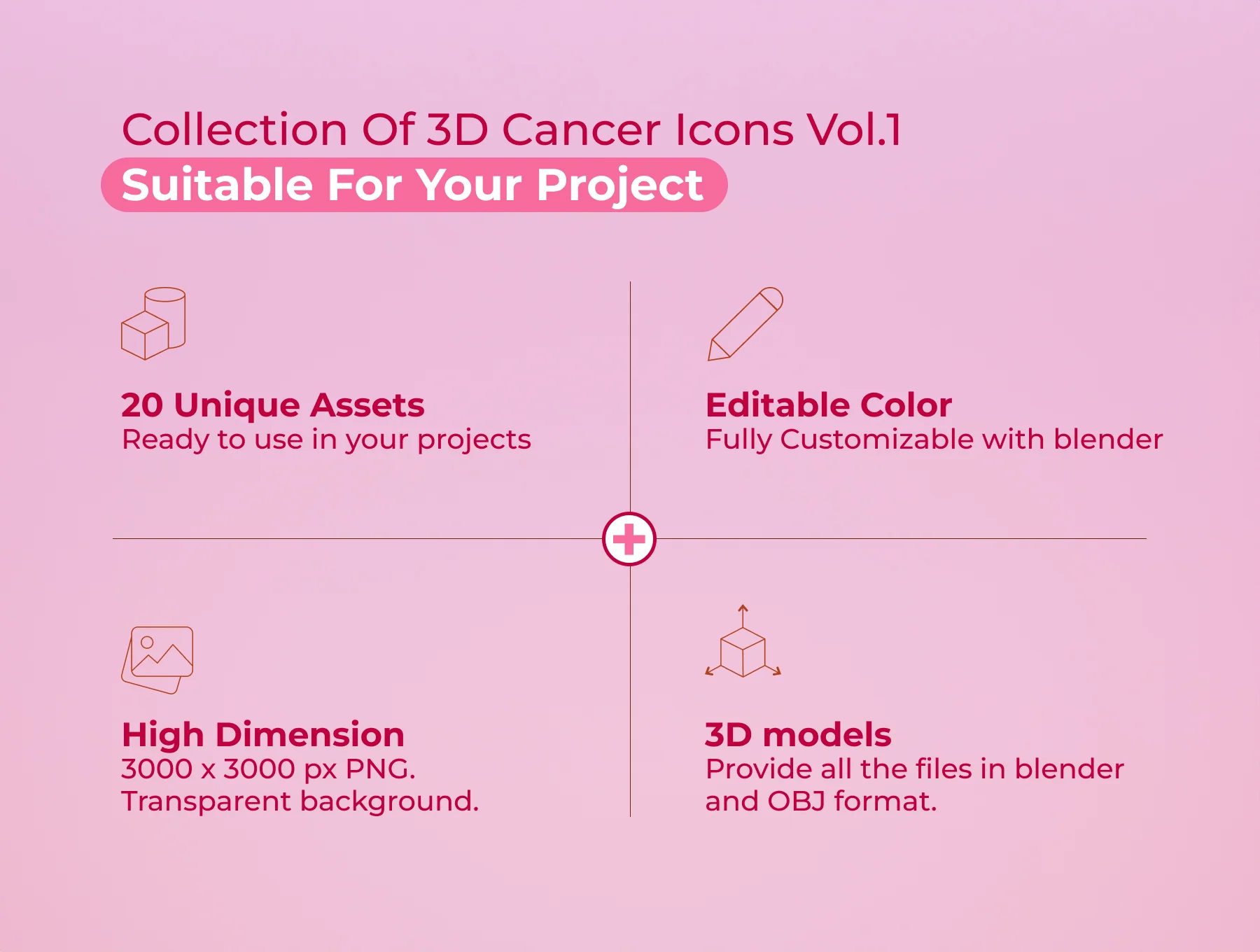 Cancer Vol1 3D Icons Set 2