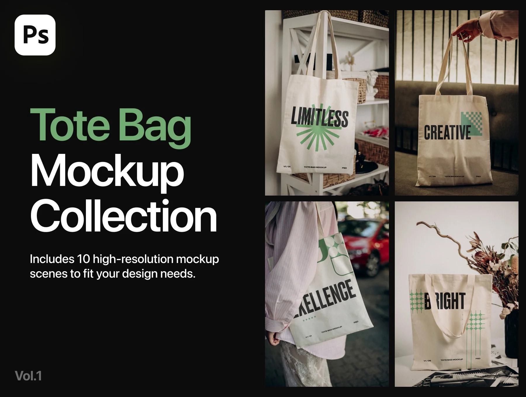 Tote Bag Mockup Collection