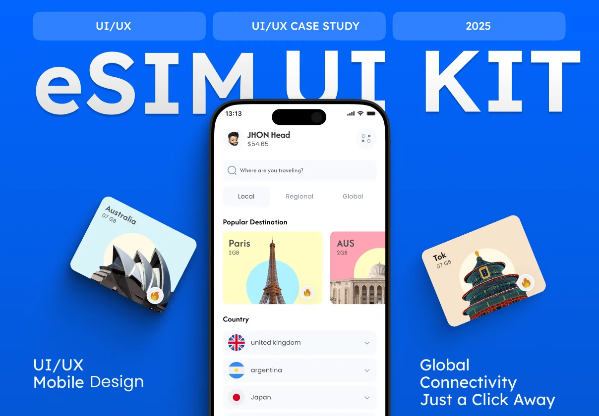 Global eSIM App Ui/Ux Kit