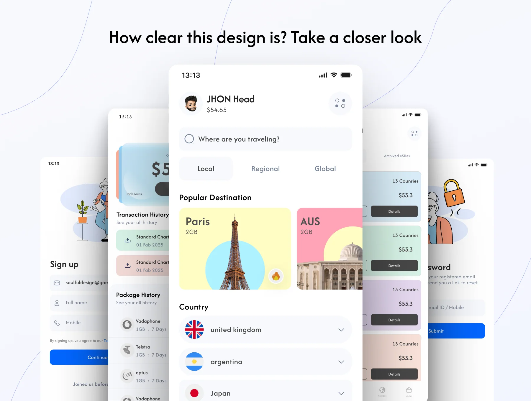 Global eSIM App Ui/Ux Kit 3