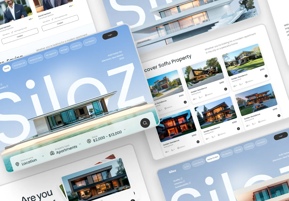 Modern Real Estate Website UI Kit