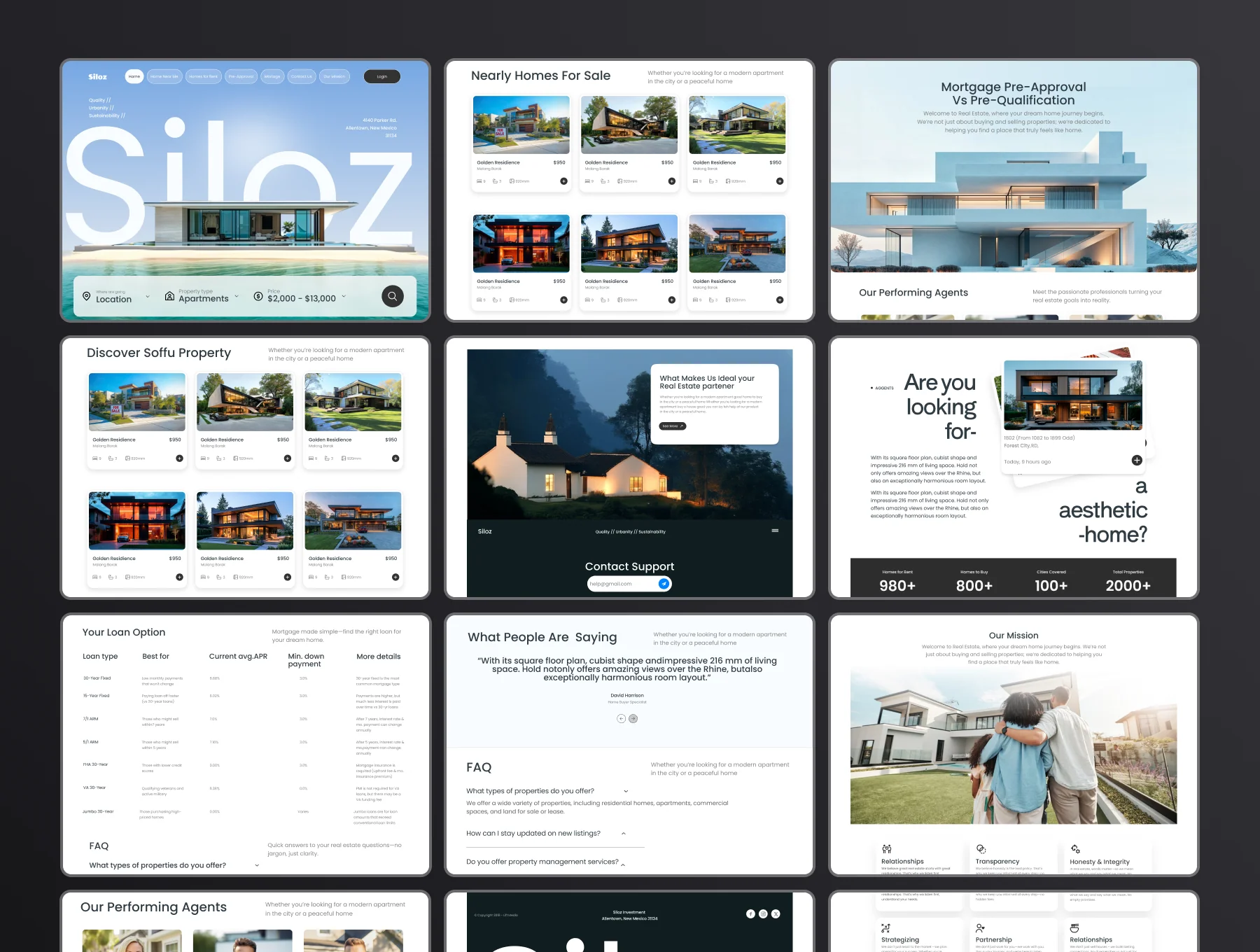Modern Real Estate Website UI Kit 5