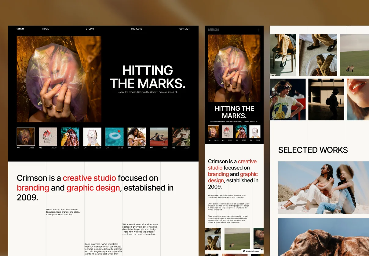 CRIMSON - Agency & Studio Framer Template