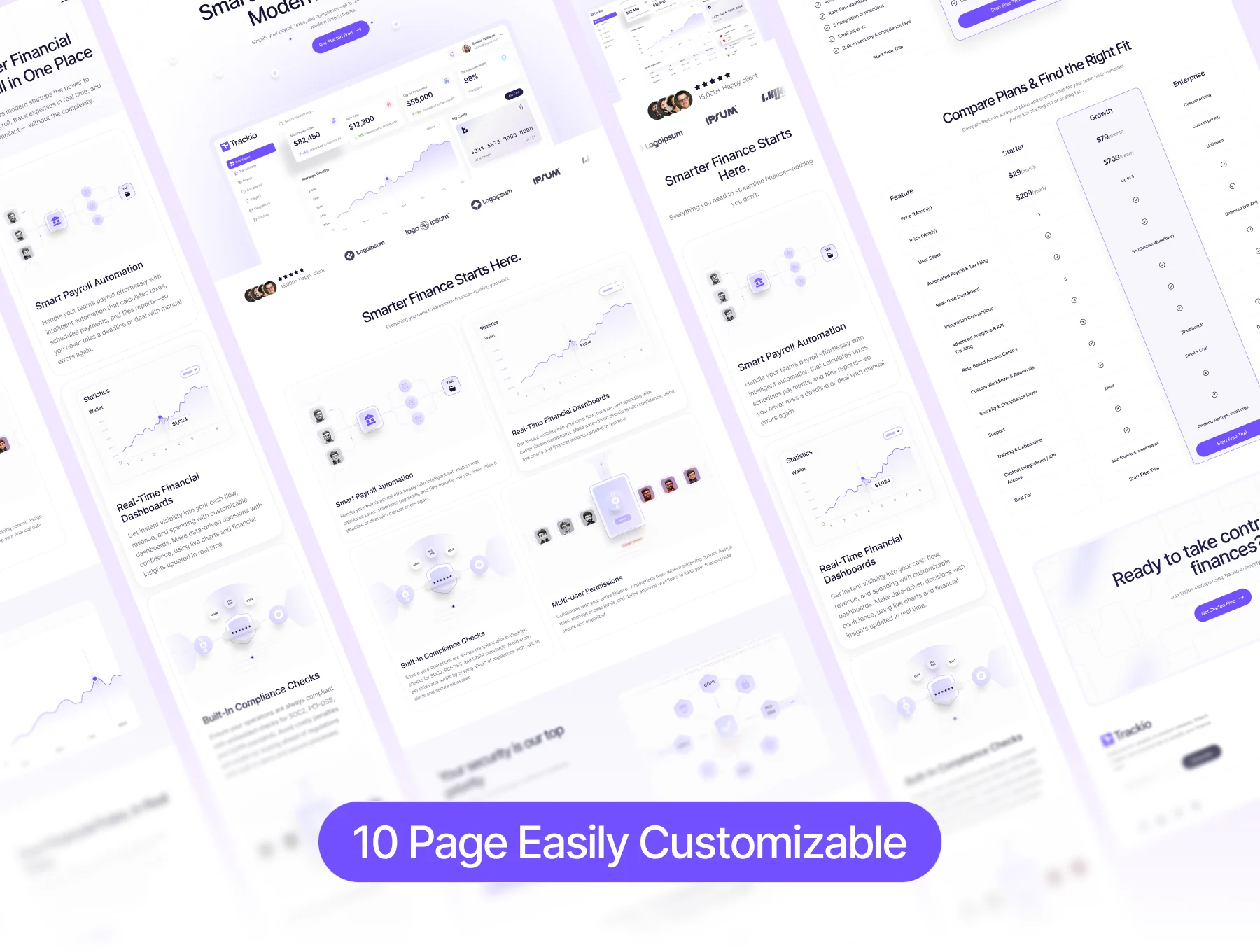 Trackio – Modern SaaS Website Template for Startups & Agencies 4