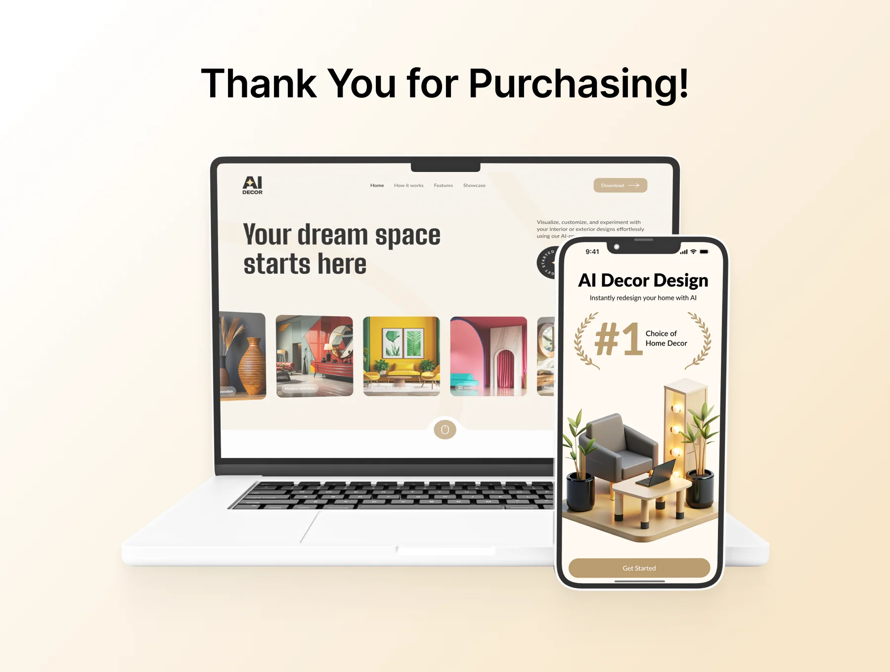 AI Decor – Interior & Exterior Design Mobile App with Landing Page 10