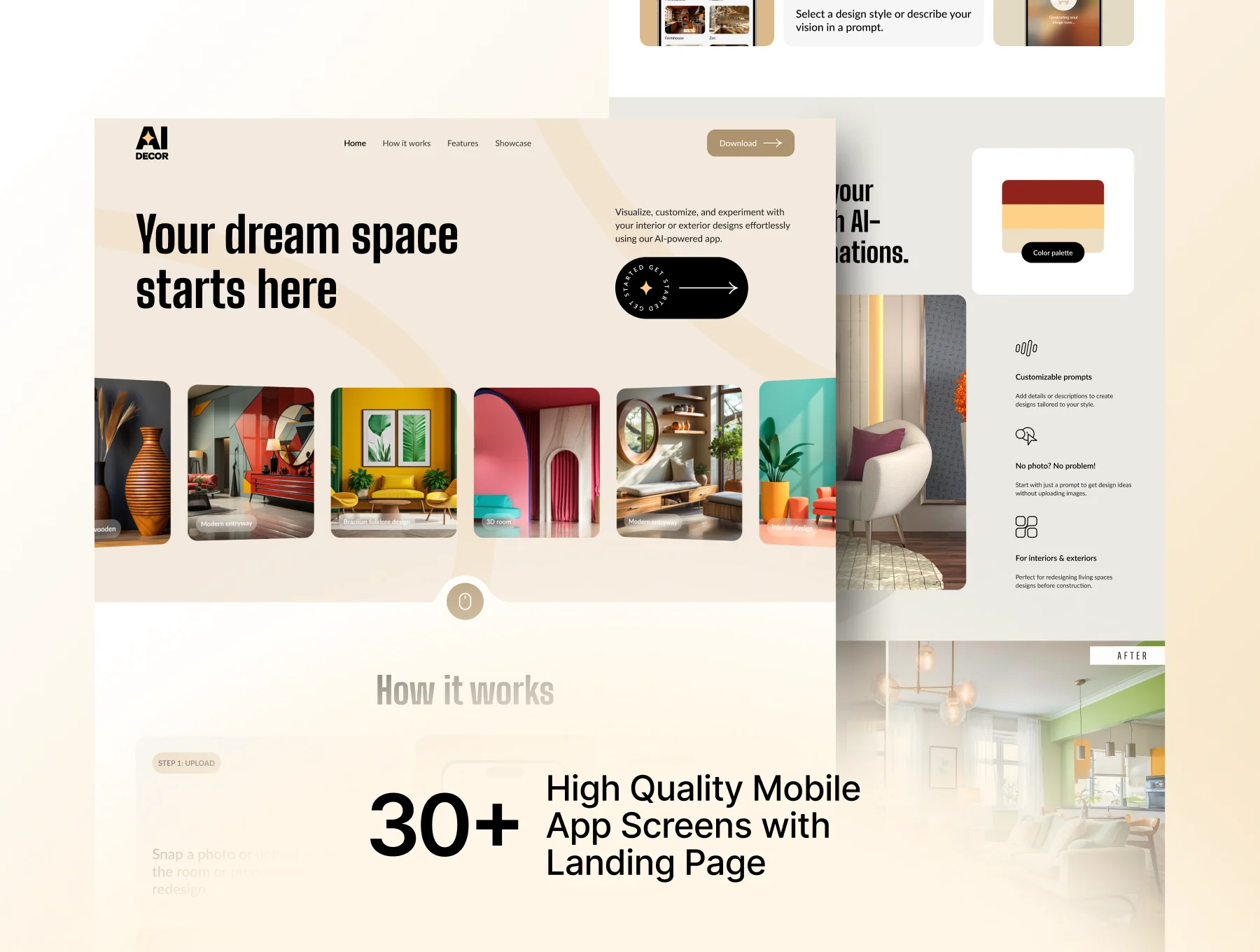 AI Decor – Interior & Exterior Design Mobile App with Landing Page 5