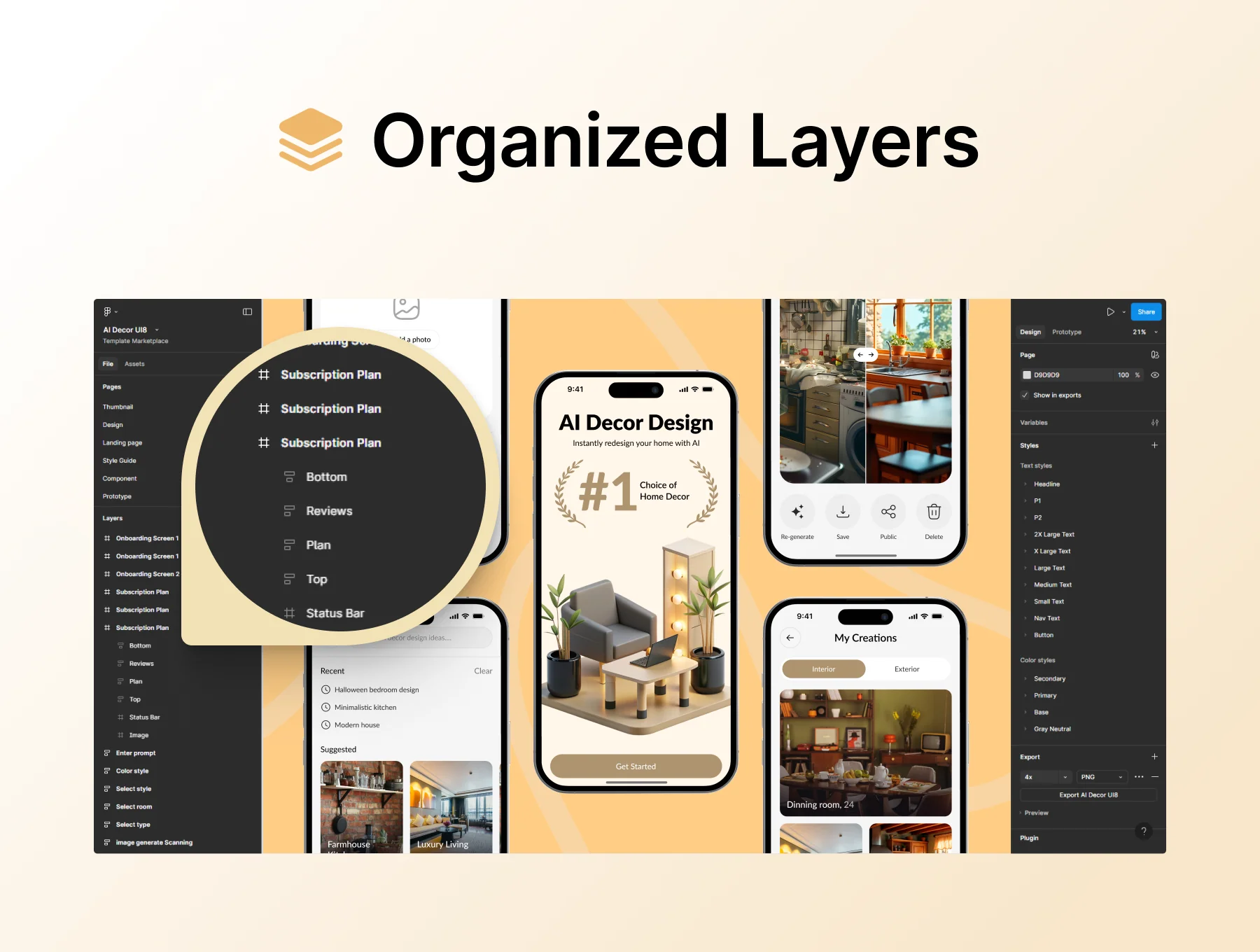 AI Decor – Interior & Exterior Design Mobile App with Landing Page 6