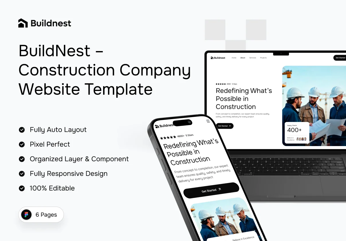 BuildNest – Construction Company Website