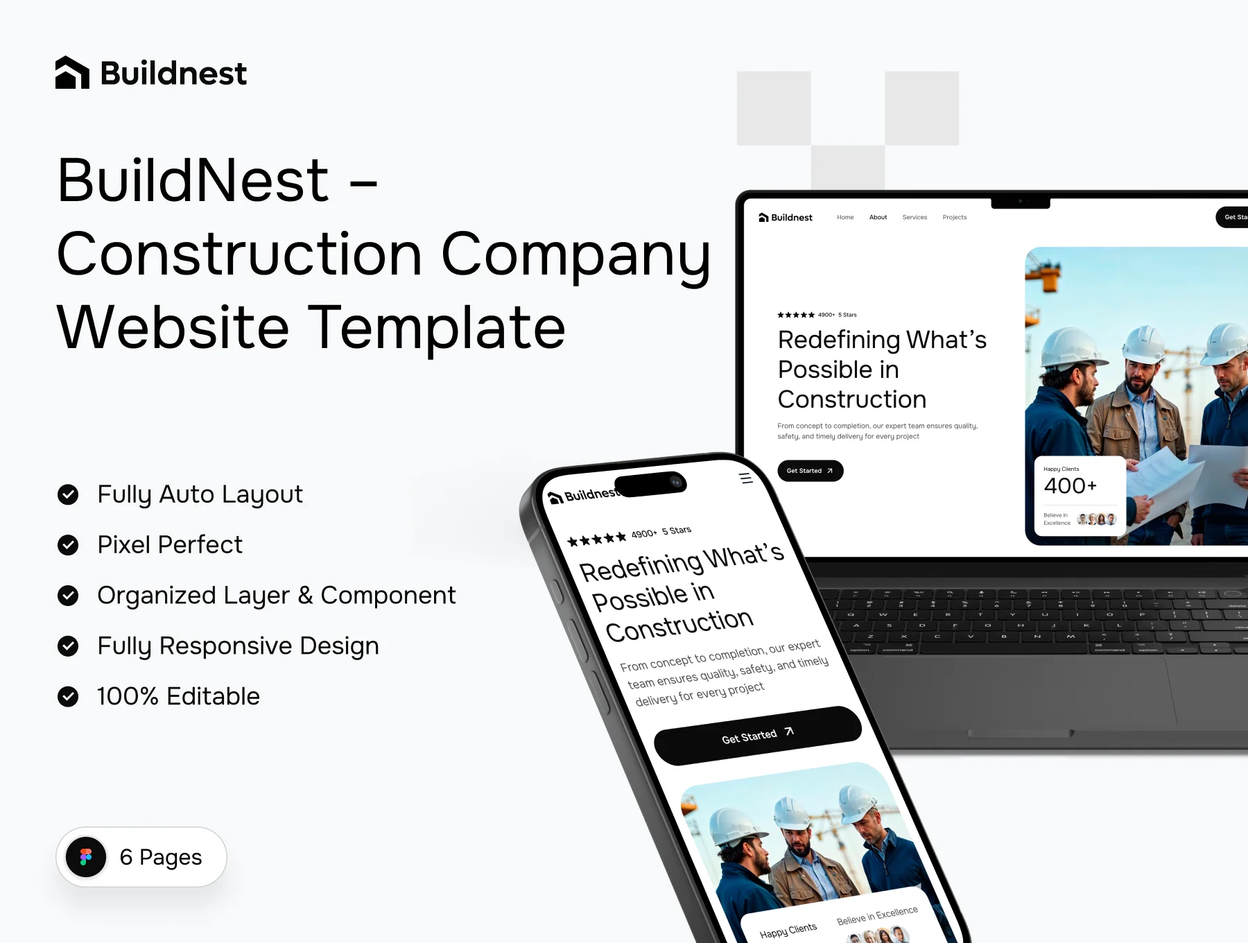 BuildNest – Construction Company Website