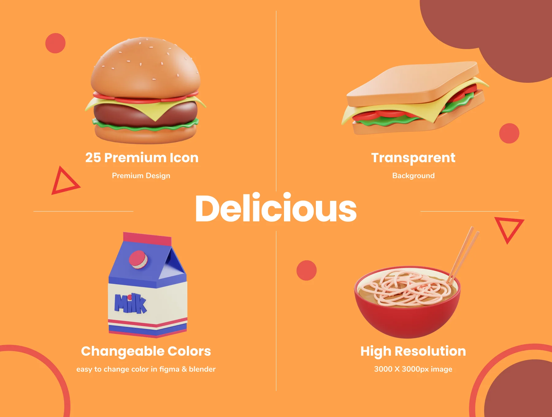 Delicious - 3D Illustration Icon Pack 2