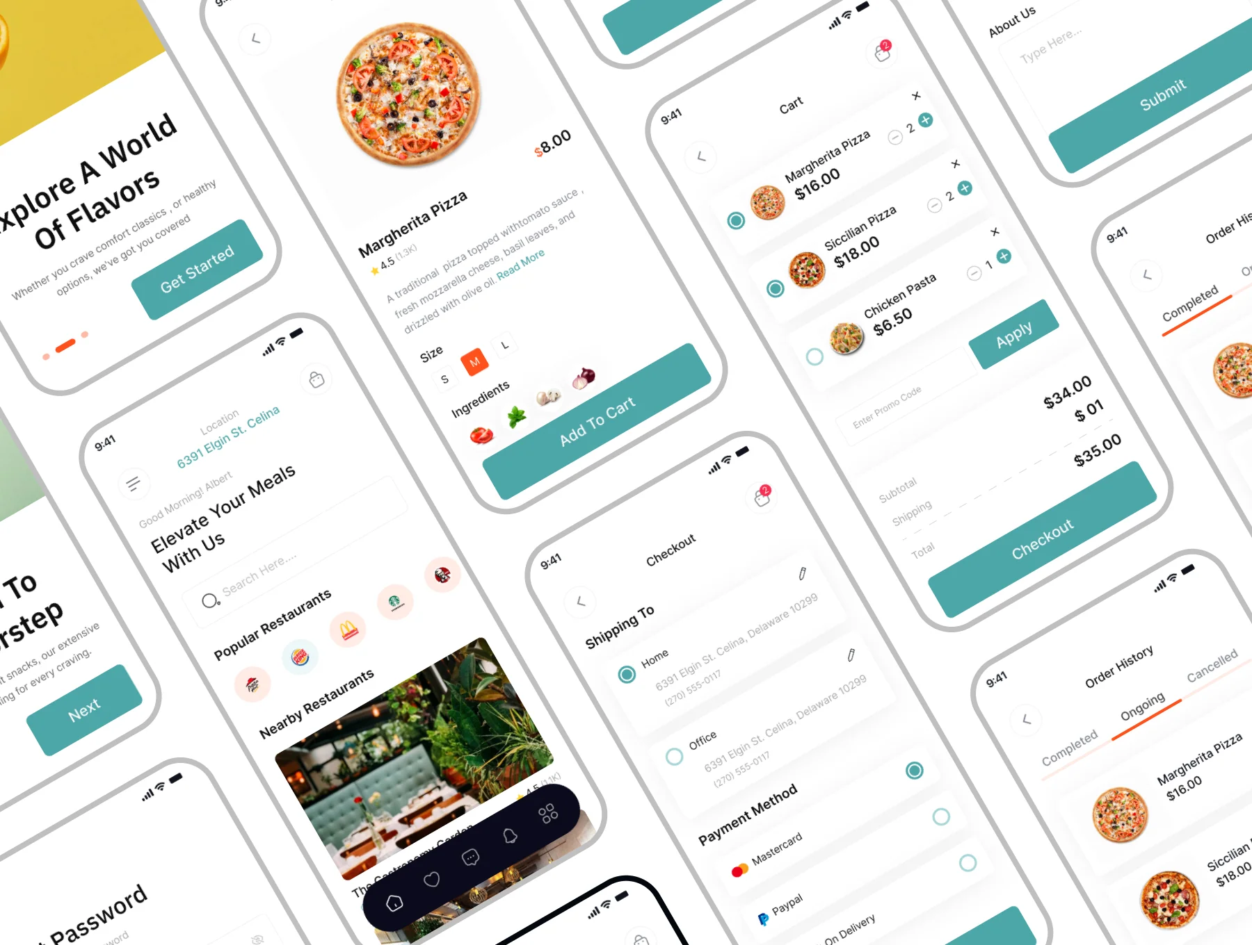 DelishDash - Food Delivery App UI Kit