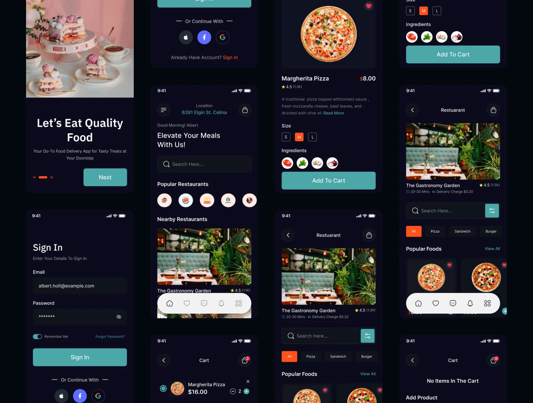 DelishDash - Food Delivery App UI Kit 3