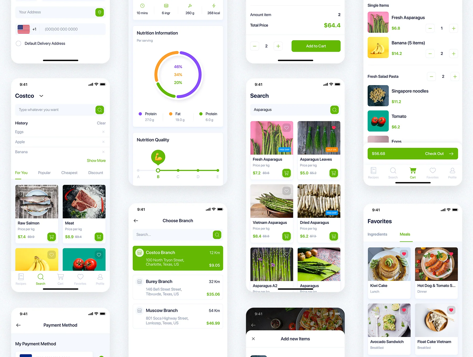 Delites - Online Grocery & Recipes UI Kit 8
