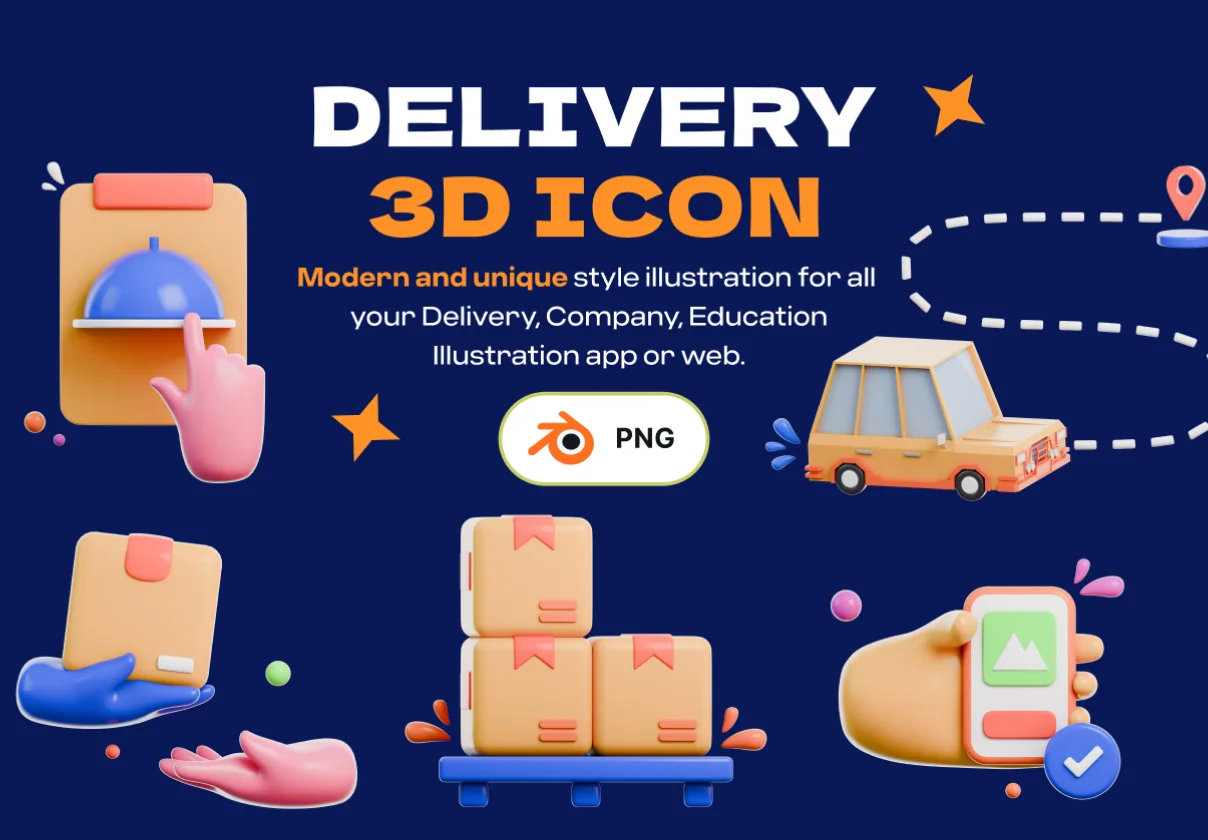 DELIVERY 3D ICON PACK