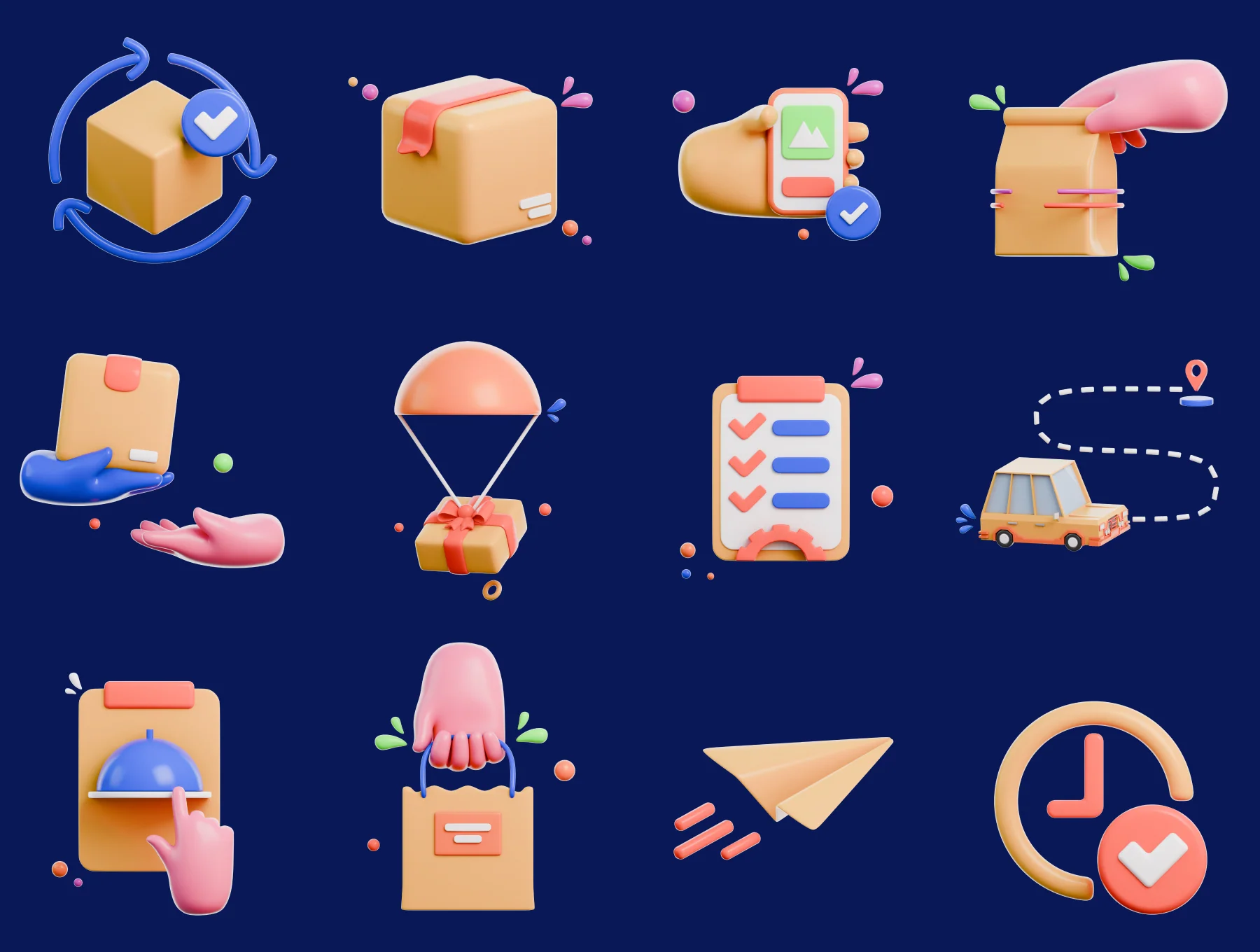 DELIVERY 3D ICON PACK 7