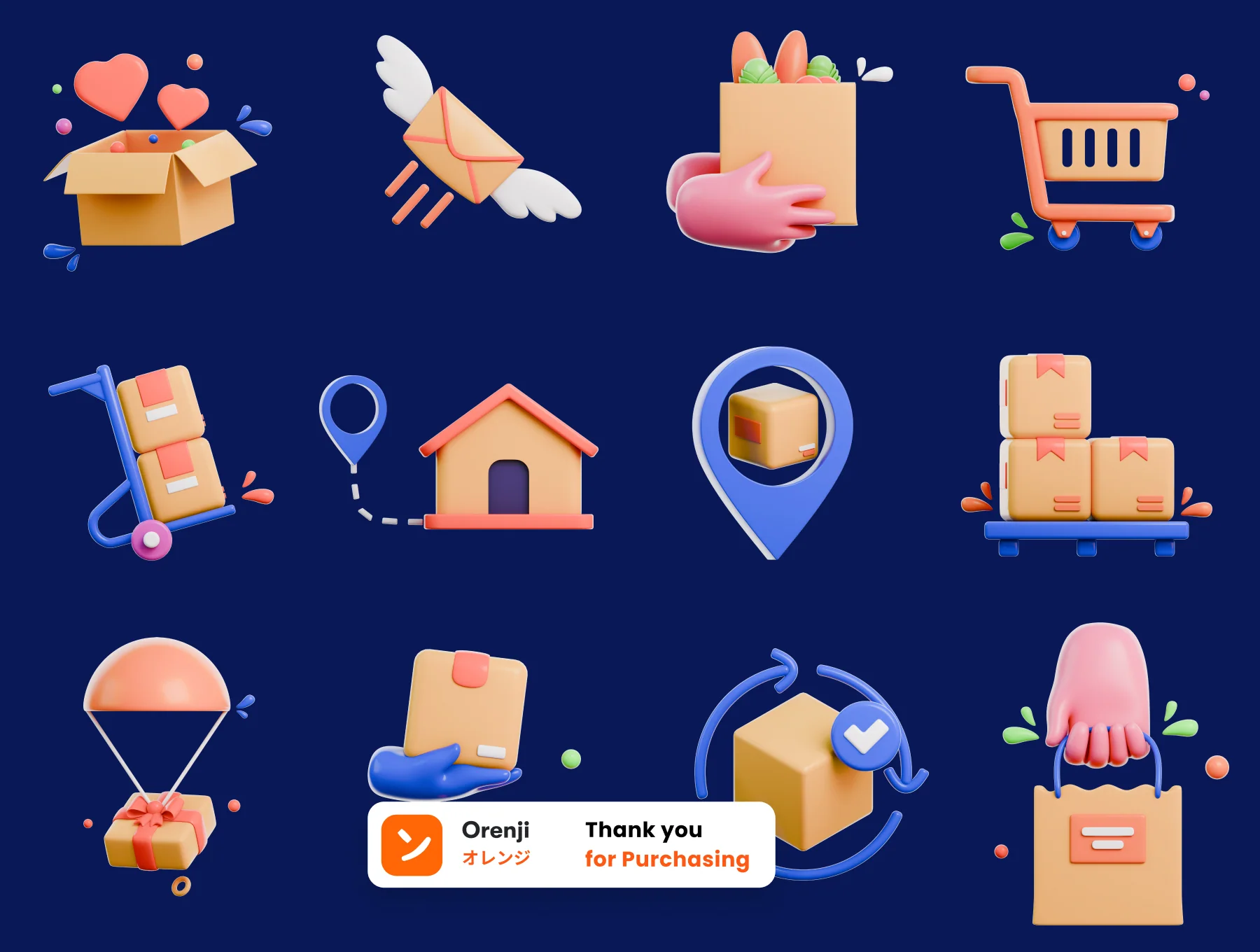 DELIVERY 3D ICON PACK 8