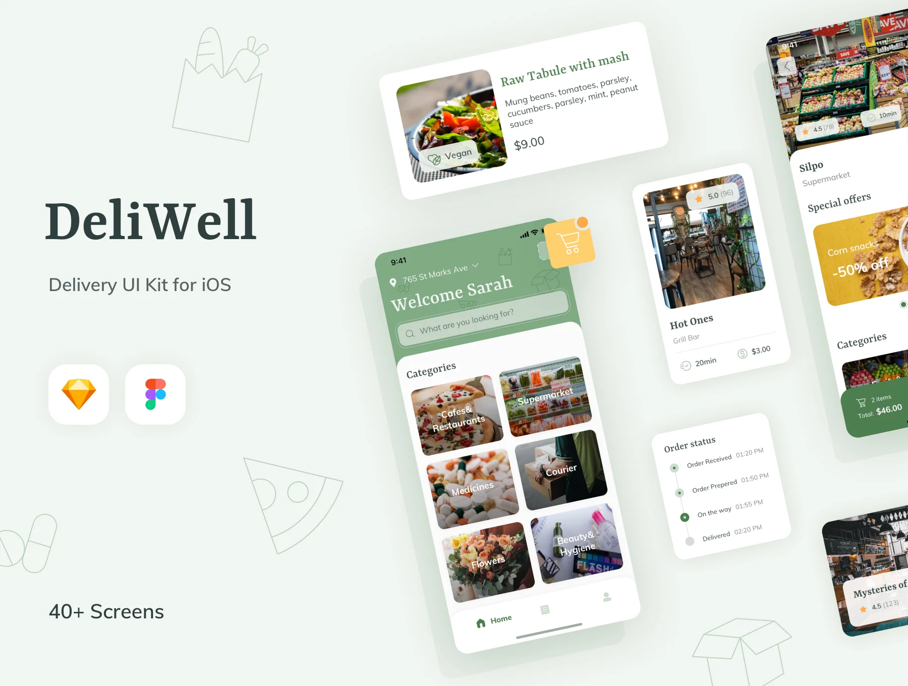 Delivery App UI Kit for iOS