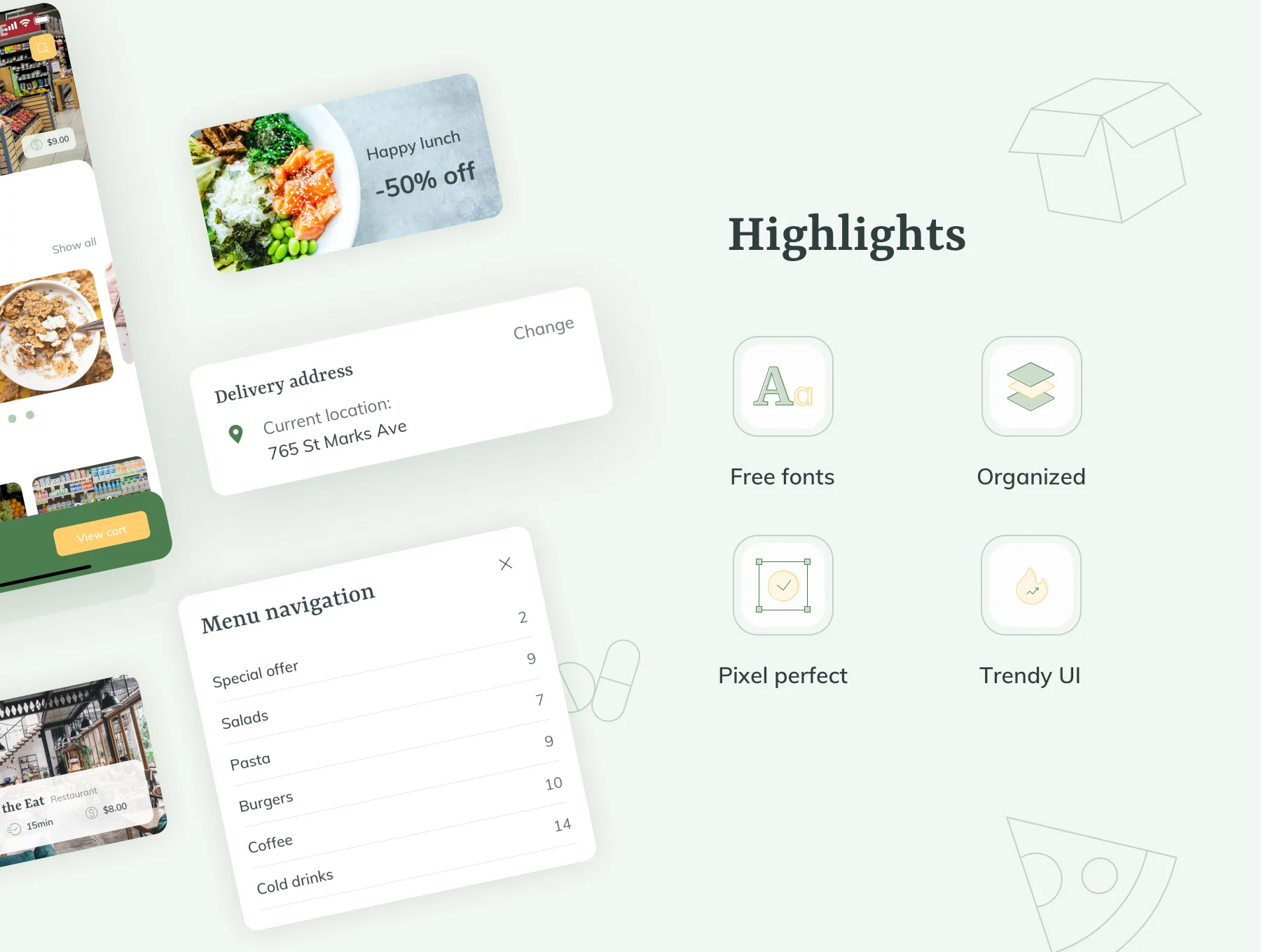 Delivery App UI Kit for iOS 2