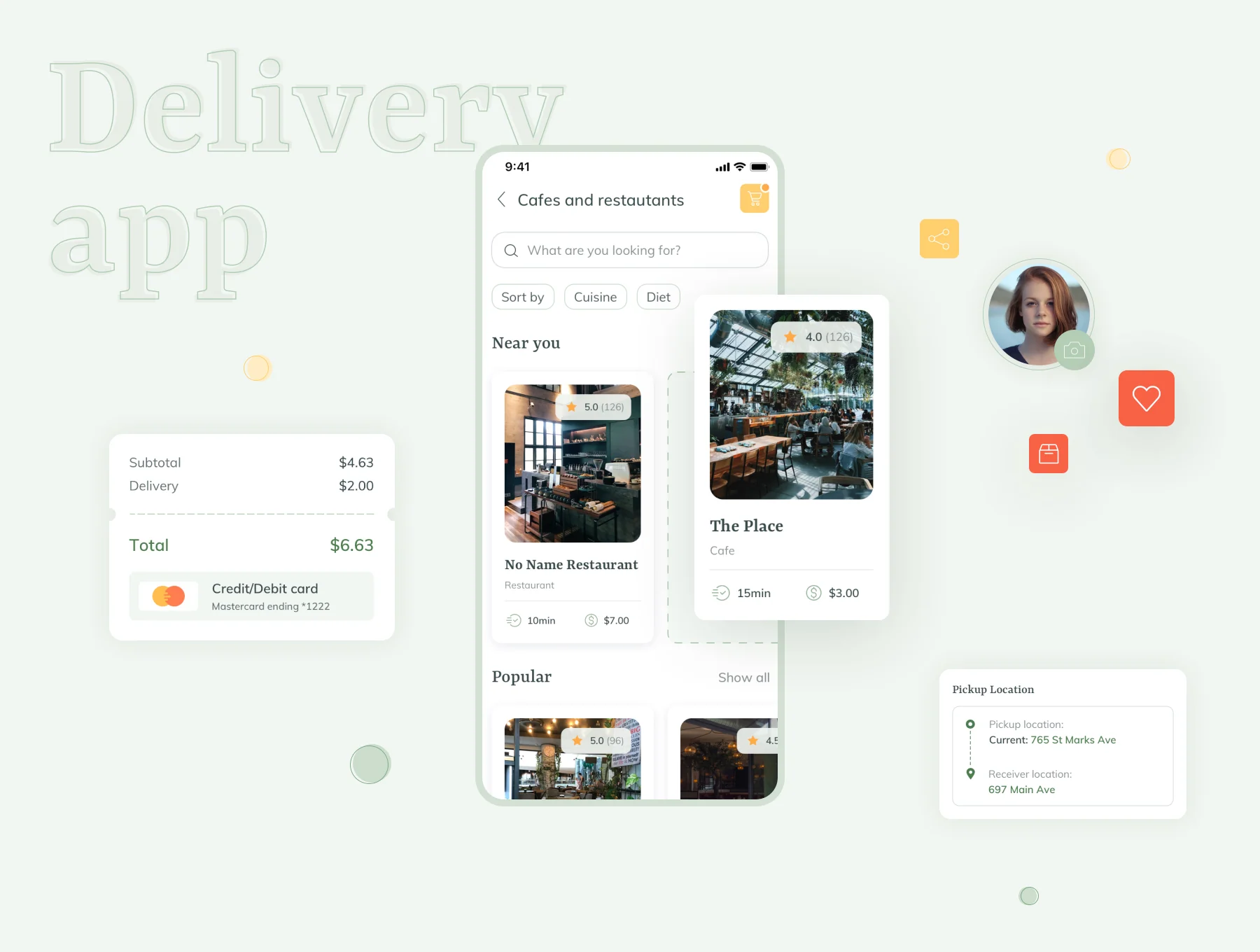Delivery App UI Kit for iOS 3