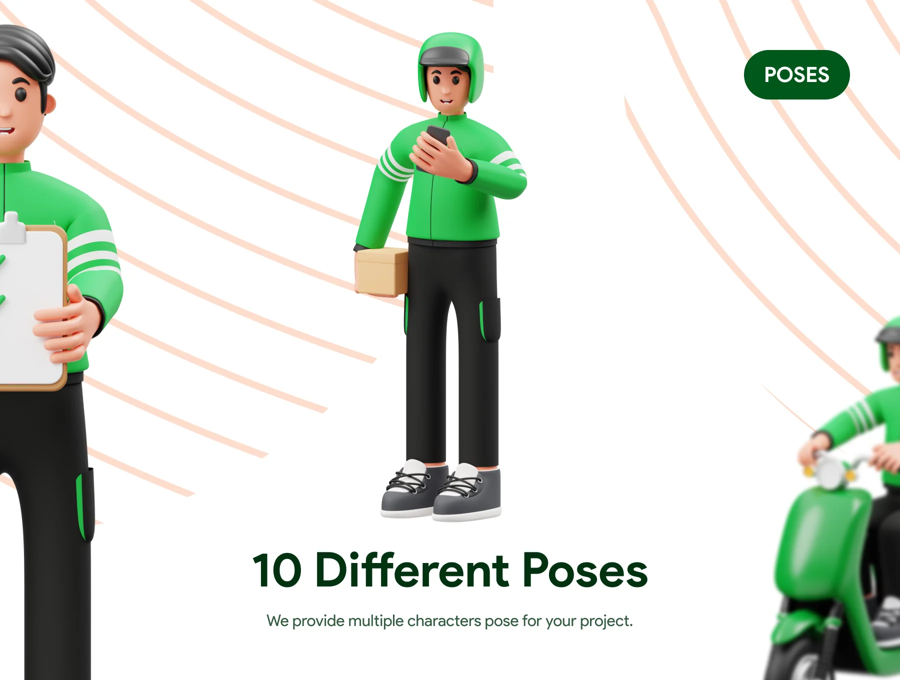 Delivery Courier 3D Character Illustration 4