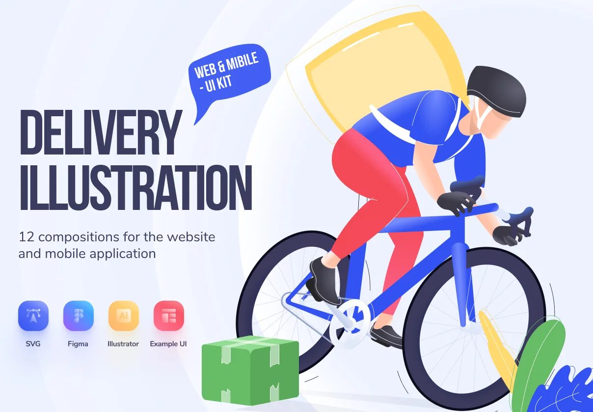 Delivery Illustration Pack / Web & Mobile - UI Kit