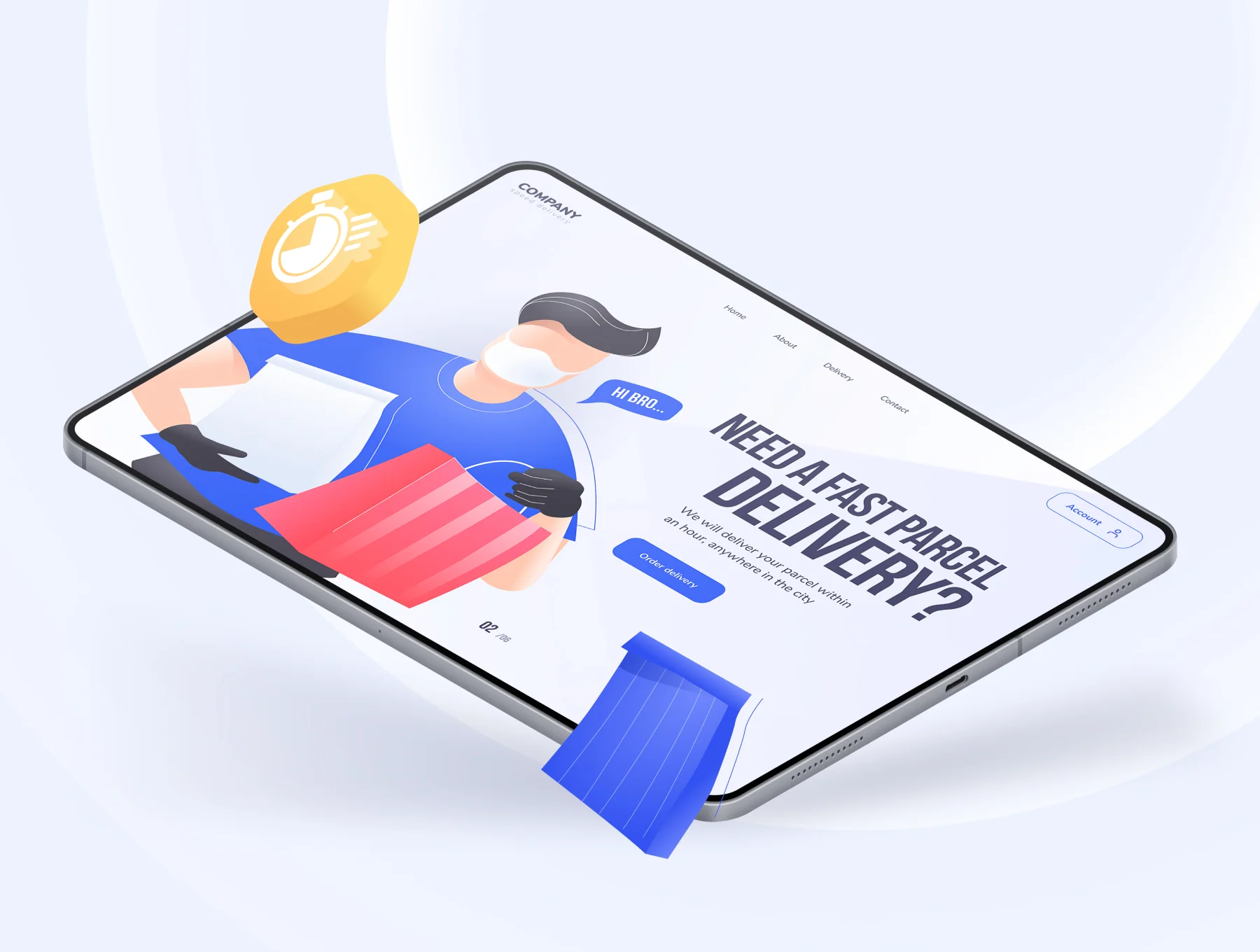 Delivery Illustration Pack / Web & Mobile - UI Kit 3