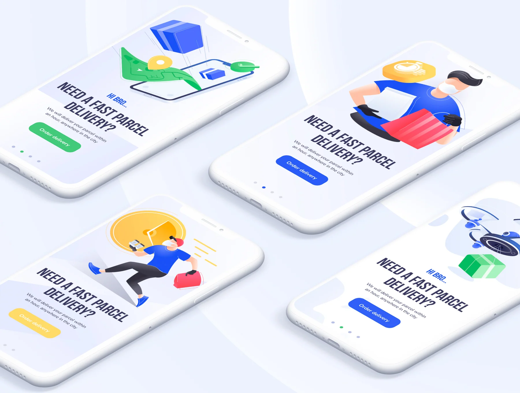 Delivery Illustration Pack / Web & Mobile - UI Kit 4