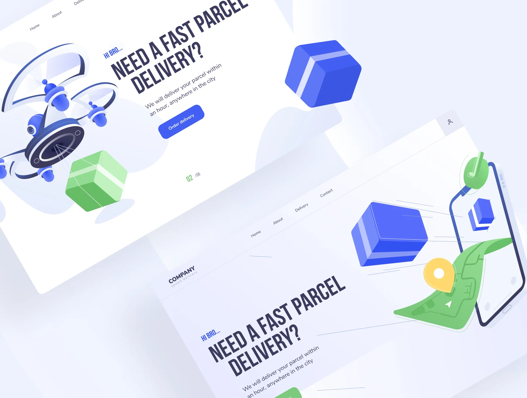 Delivery Illustration Pack / Web & Mobile - UI Kit 5