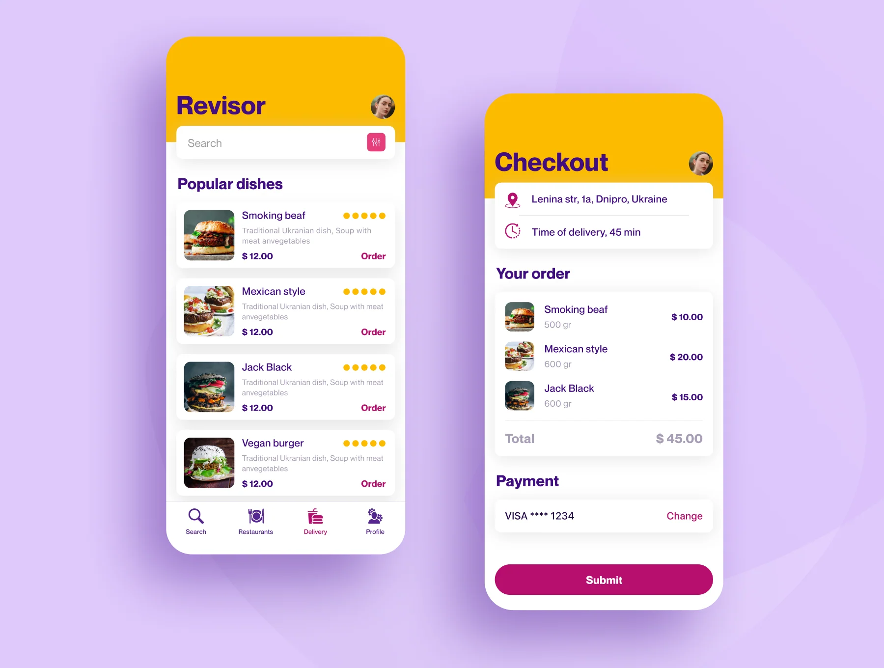 Delivery UI Kit 4
