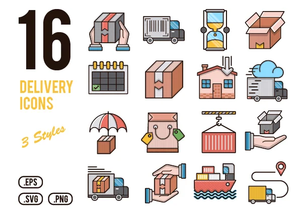 16 Delivery Icons