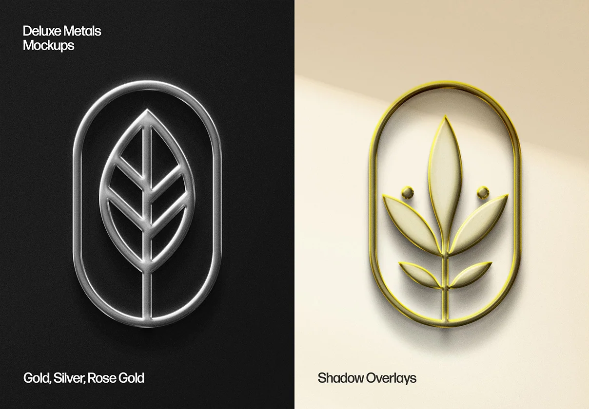 Deluxe Realistic Chrome Mockups