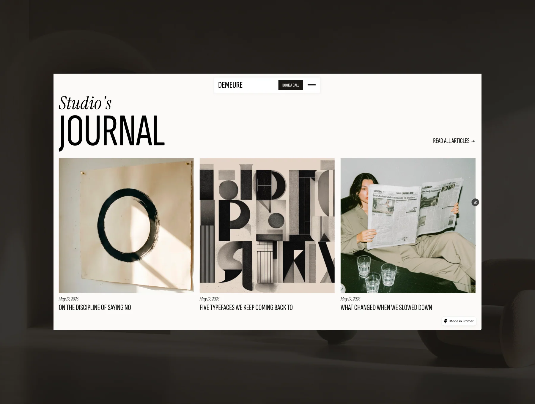 Demeure Framer Template 2