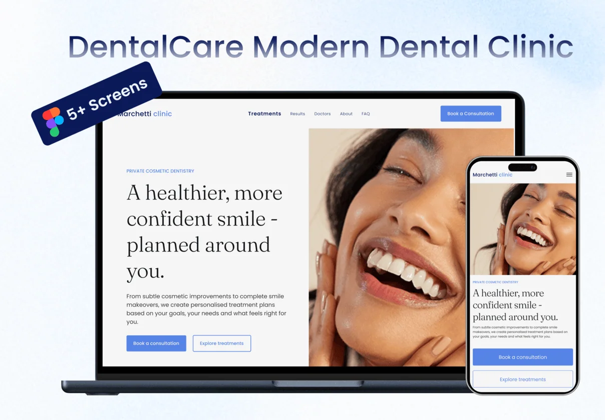 DentalCare — Dentist & Dental Clinic Website UI Kit