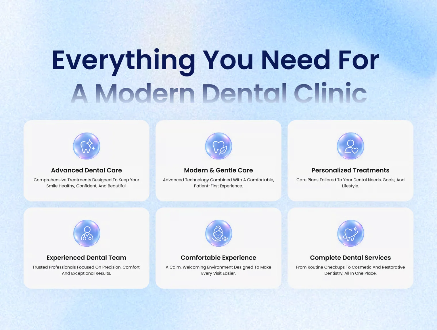 DentalCare — Dentist & Dental Clinic Website UI Kit 2