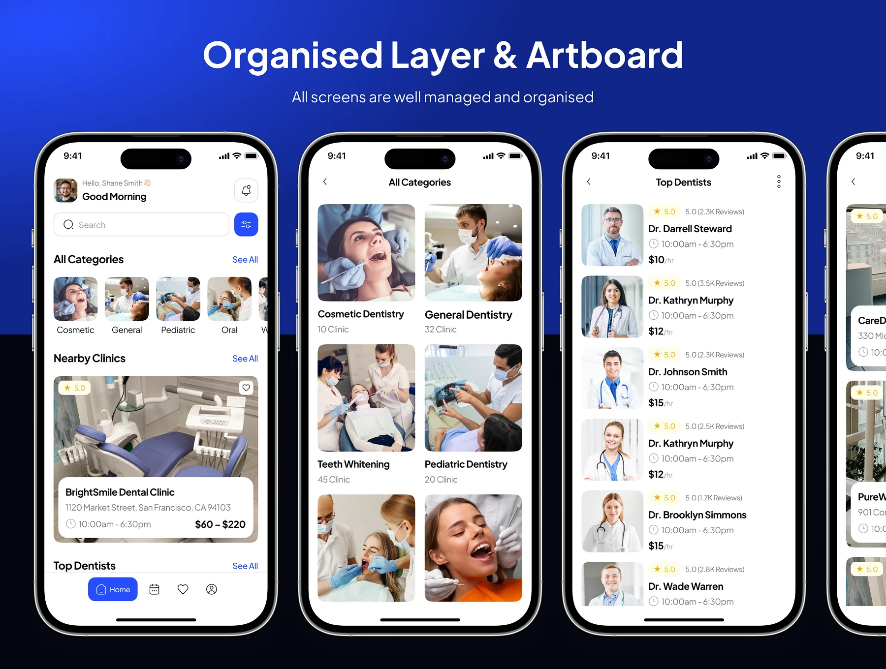 Dentora - Dental Care App UI Kit 3