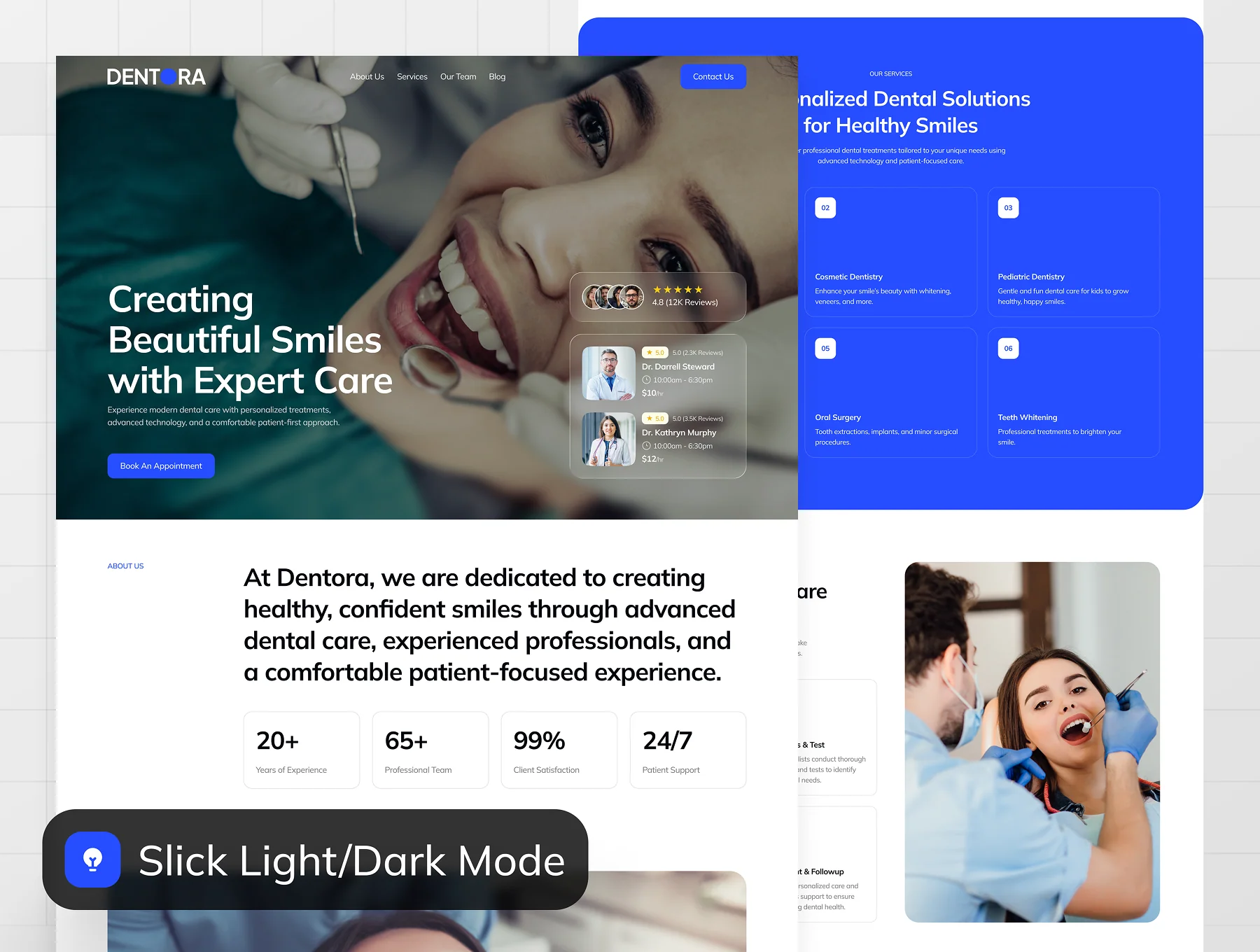 Dentora - Dental Clinic Websute UI Kit 4