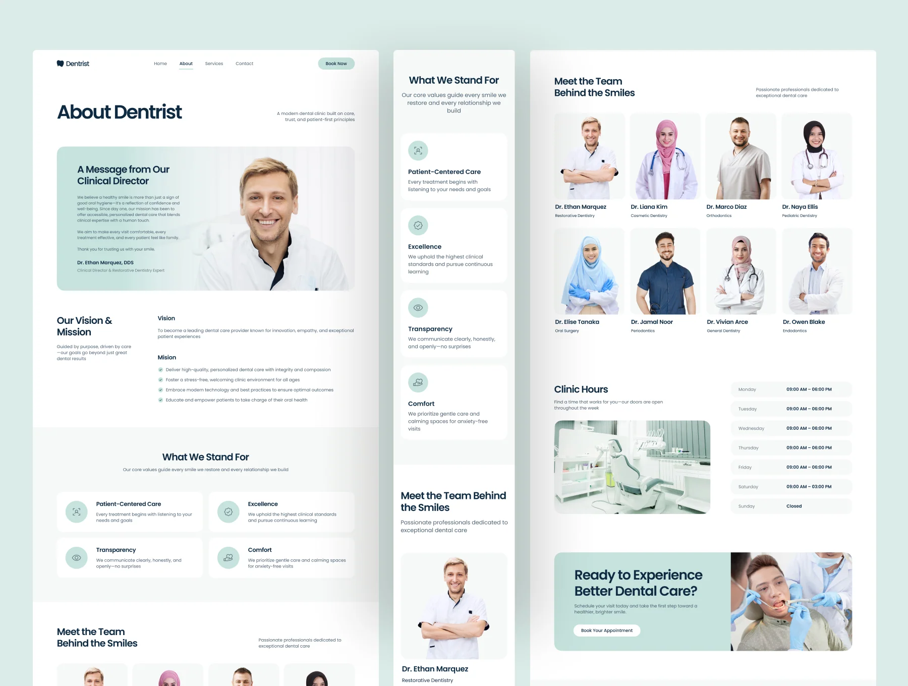 Dentrist - Dental Clinic Website UI Figma Template 2