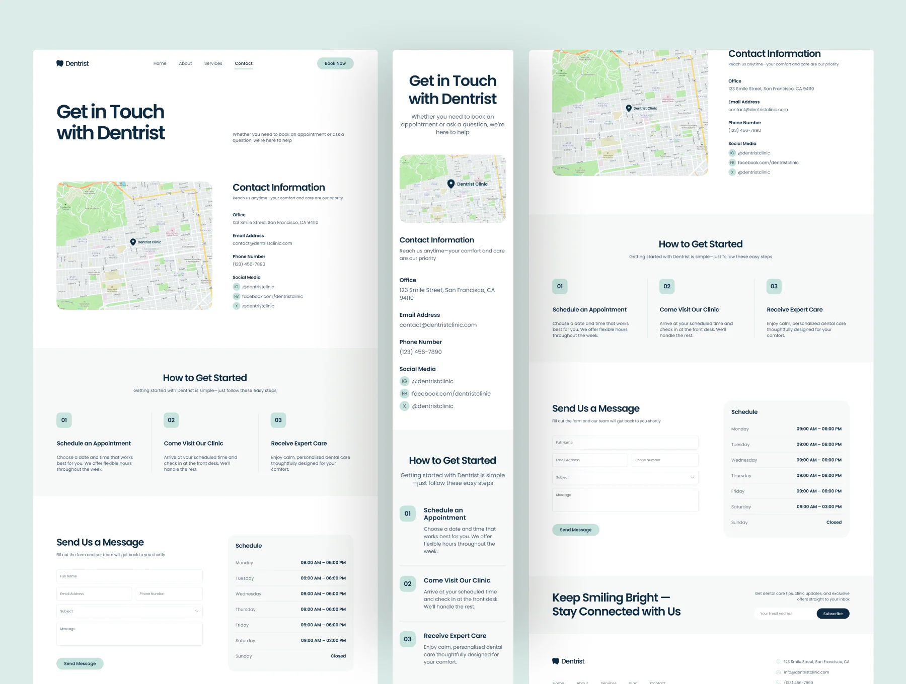 Dentrist - Dental Clinic Website UI Figma Template 5