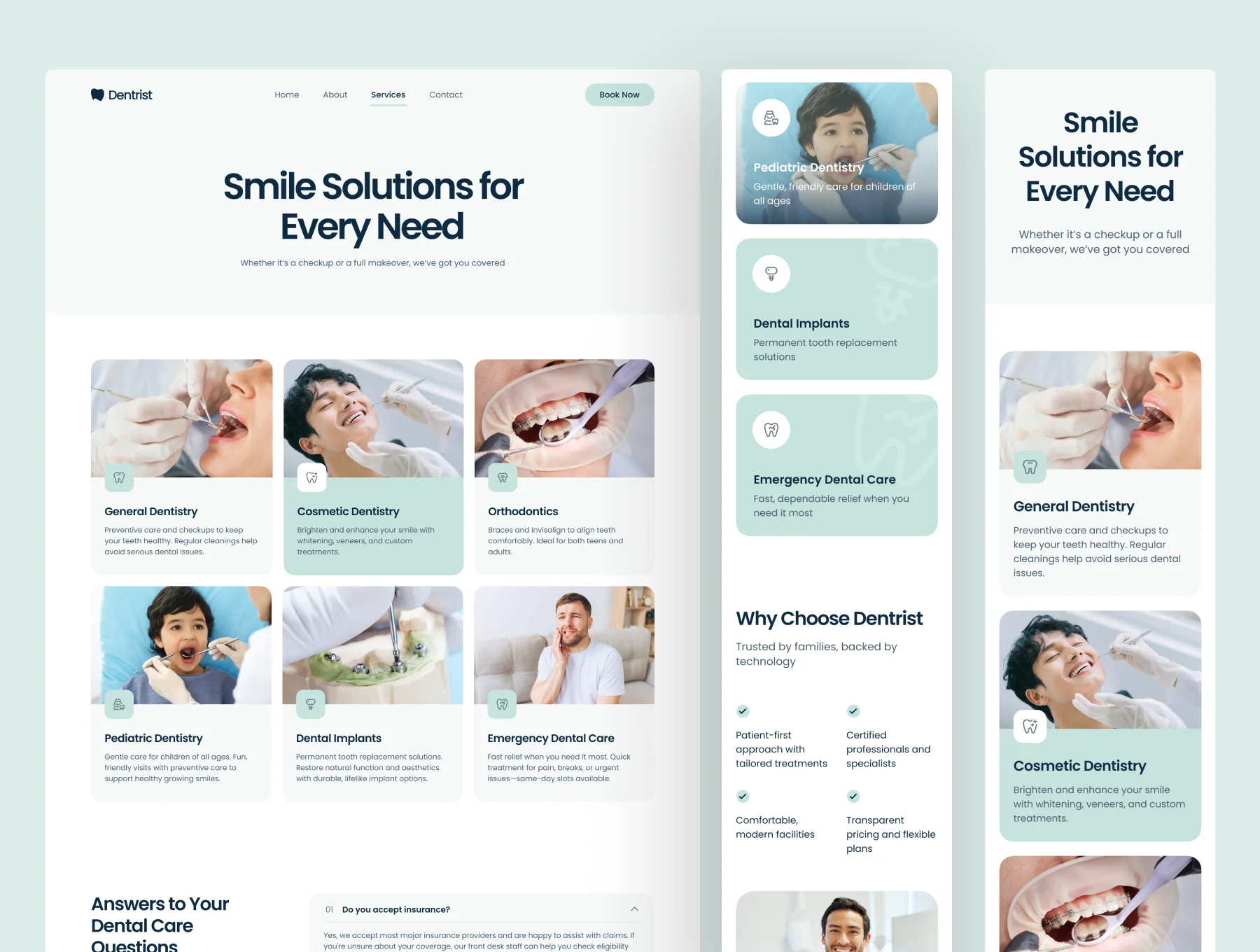 Dentrist - Dental Clinic Website UI Figma Template 6